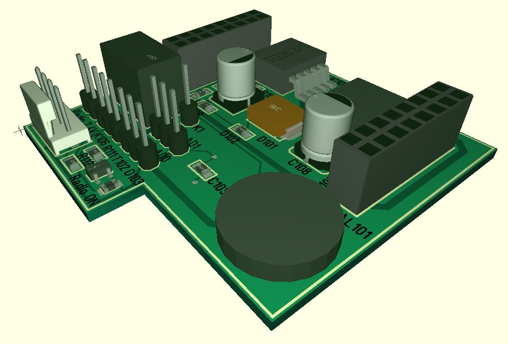 3D-Modell-Aufsteckplatine