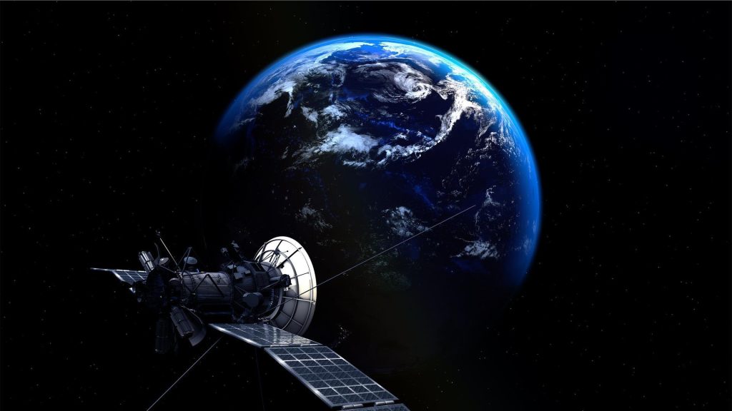 Künstlerische-Darstellung-Satellit-Erde