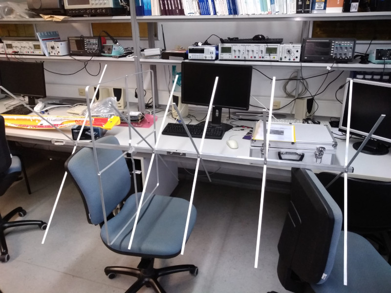 Montierte-Kreuz_Yagi_Antenne-Wellenlänge 2m